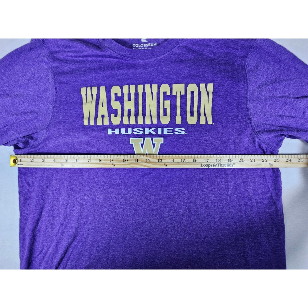 Colosseum Washington Huskies Mens XL Purple Heathered Graphic T-Shirt NCAA - Picture 4 of 7